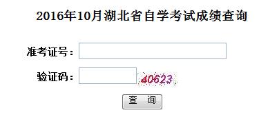 2016年10月湖北省自学考试成绩查询入口 已开
